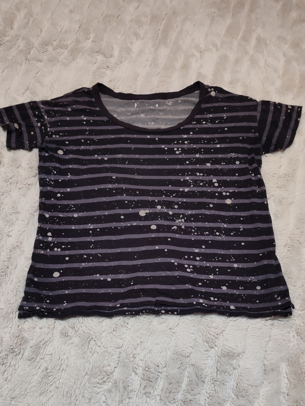 Dark Stripe Splatter Short Sleeve Tee